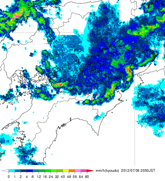 気象レーダー画像