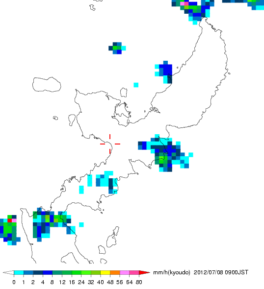 気象レーダー画像