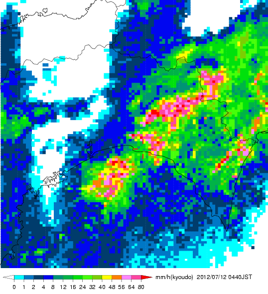 気象レーダー画像