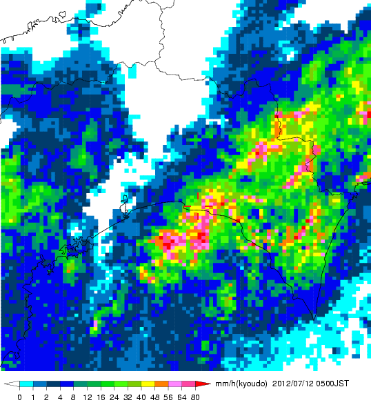気象レーダー画像