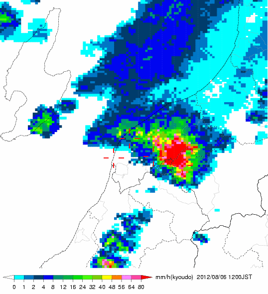 気象レーダー画像