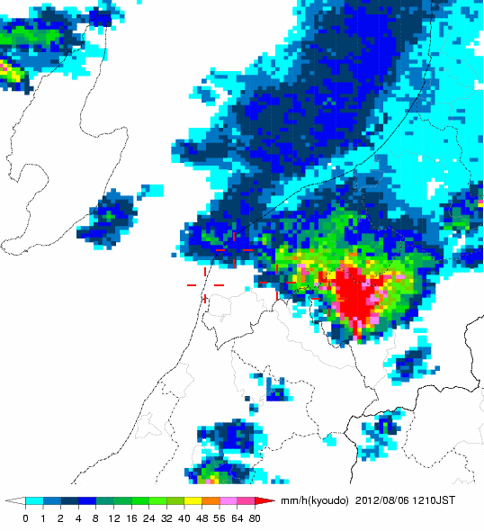 気象レーダー画像