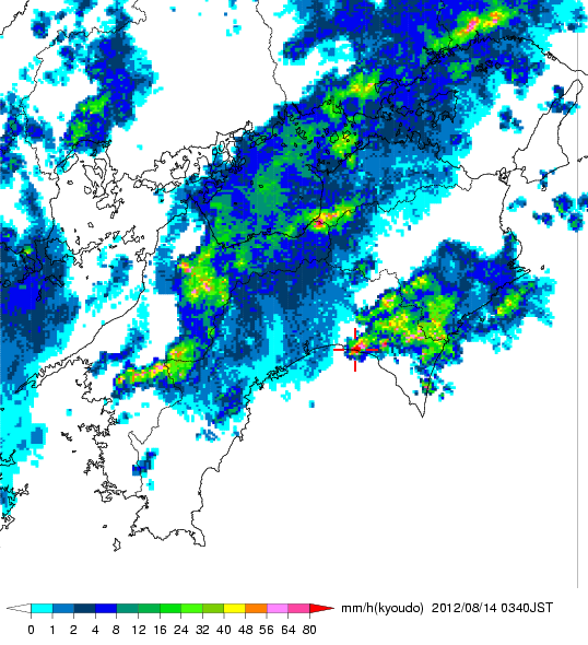 気象レーダー画像