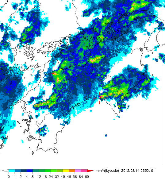 気象レーダー画像
