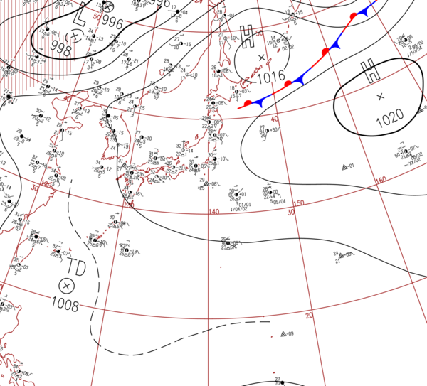 地上天気図