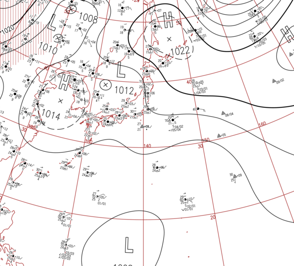 地上天気図