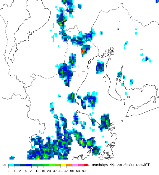 気象レーダー画像