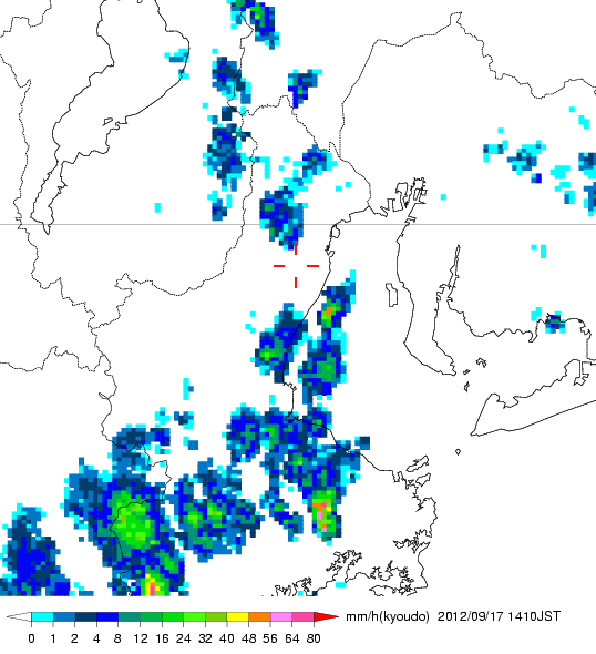 気象レーダー画像