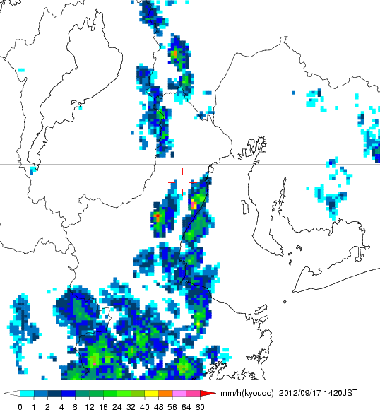 気象レーダー画像