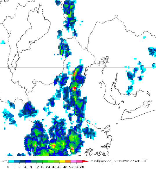 気象レーダー画像