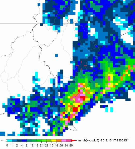 気象レーダー画像