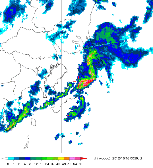 気象レーダー画像
