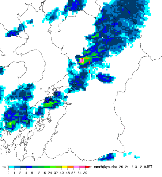 気象レーダー画像