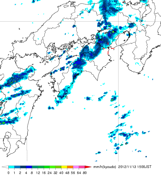 気象レーダー画像