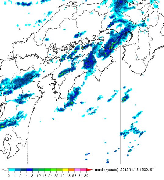 気象レーダー画像