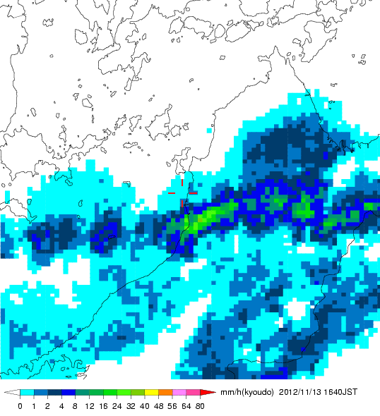 気象レーダー画像