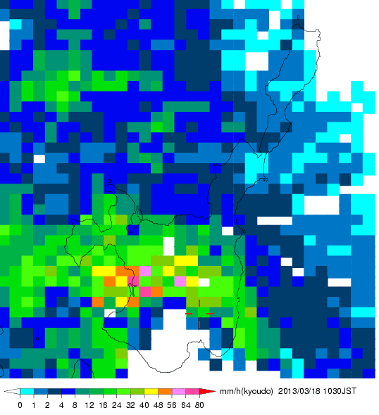 気象レーダー画像