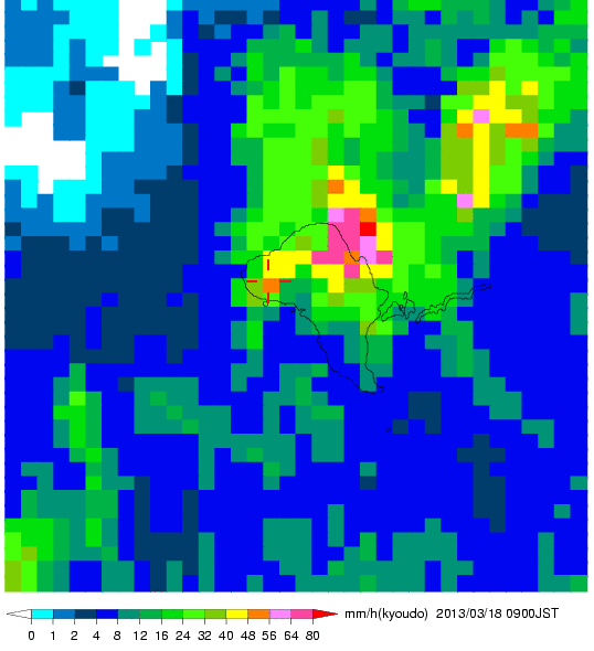 気象レーダー画像