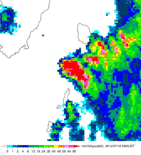 気象レーダー画像