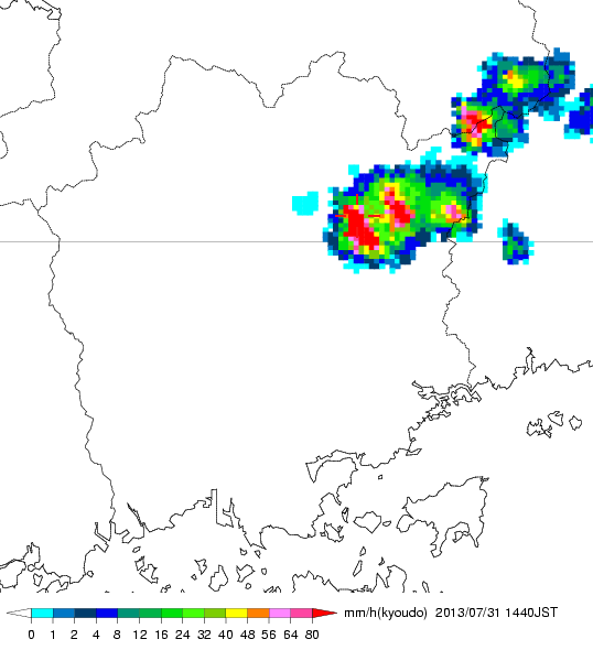 気象レーダー画像