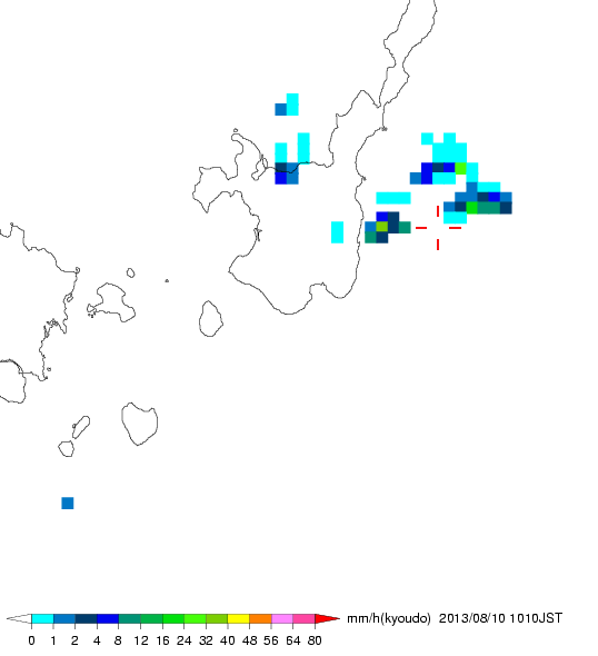 気象レーダー画像