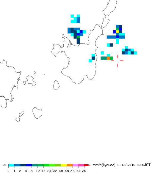 気象レーダー画像