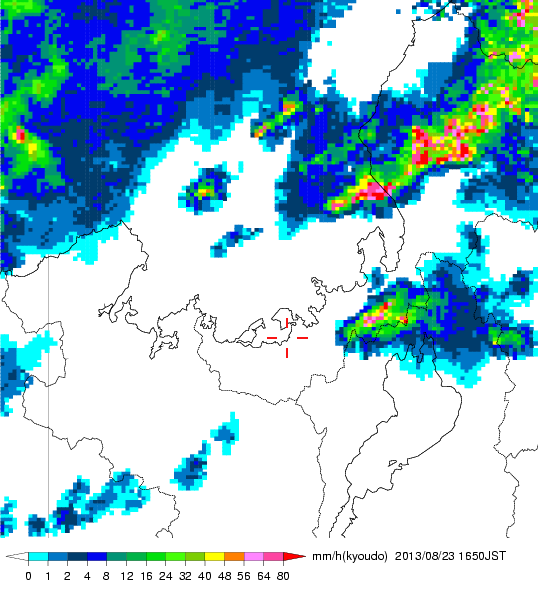 気象レーダー画像