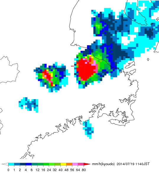気象レーダー画像