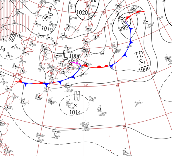 地上天気図