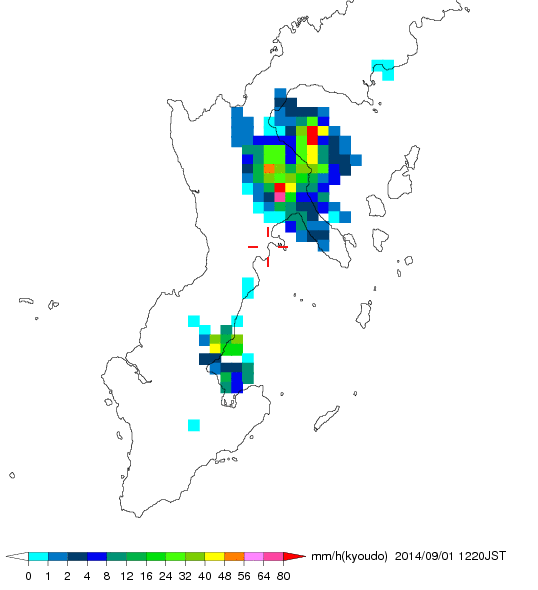 気象レーダー画像
