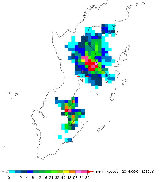 気象レーダー画像