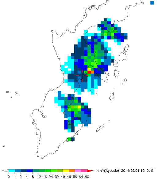 気象レーダー画像
