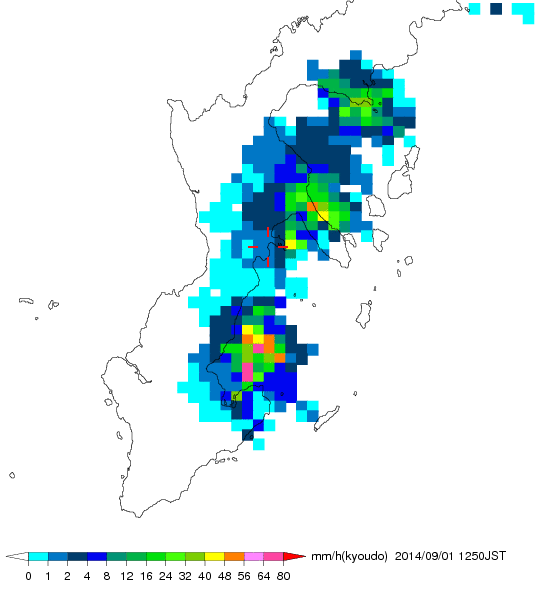 気象レーダー画像