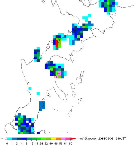 気象レーダー画像