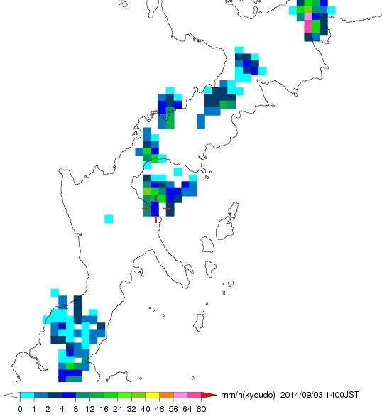 気象レーダー画像