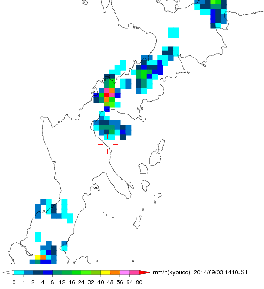 気象レーダー画像
