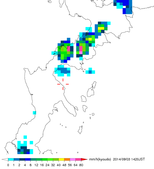 気象レーダー画像