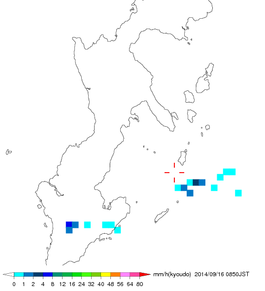 気象レーダー画像