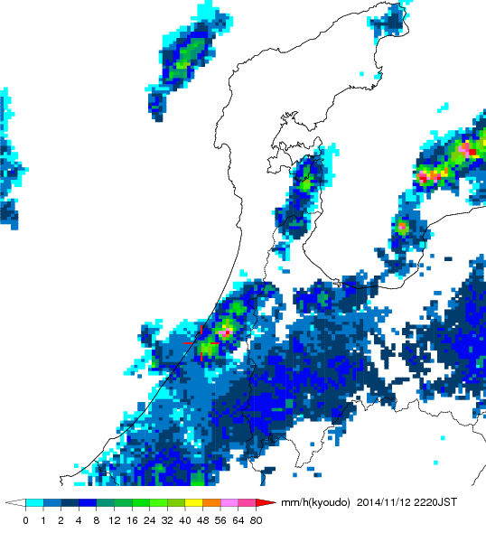 気象レーダー画像