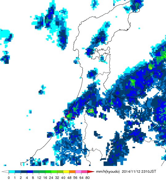 気象レーダー画像