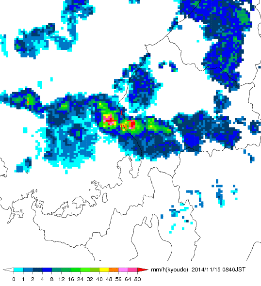 気象レーダー画像