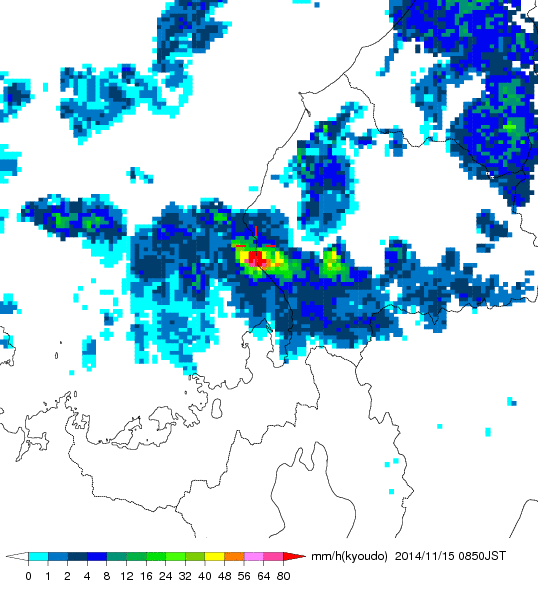気象レーダー画像