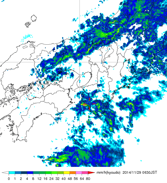 気象レーダー画像