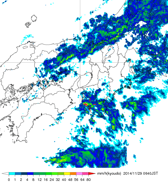 気象レーダー画像