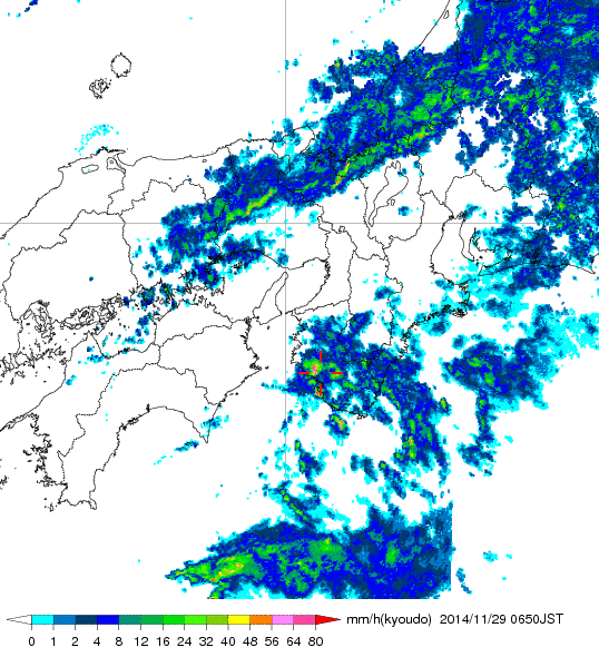 気象レーダー画像