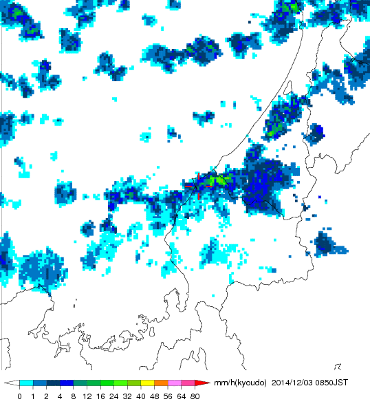 気象レーダー画像