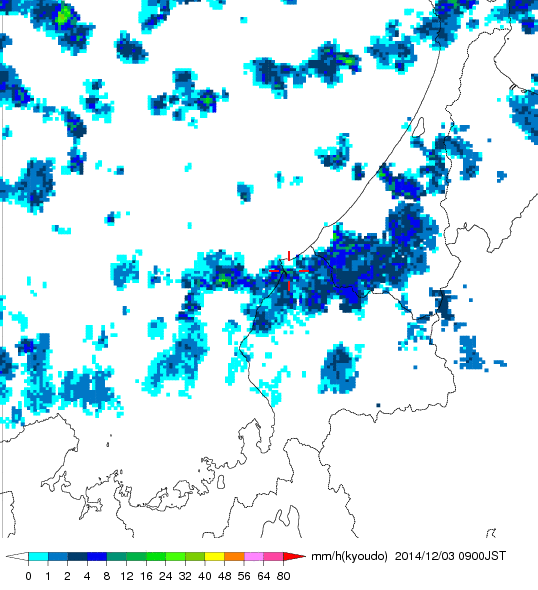 気象レーダー画像