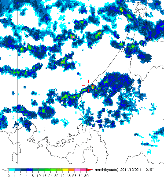 気象レーダー画像