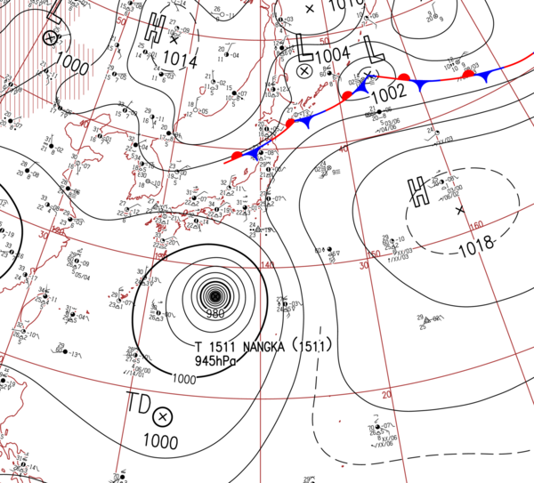 地上天気図