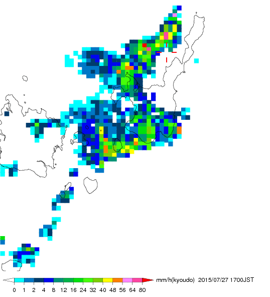 気象レーダー画像